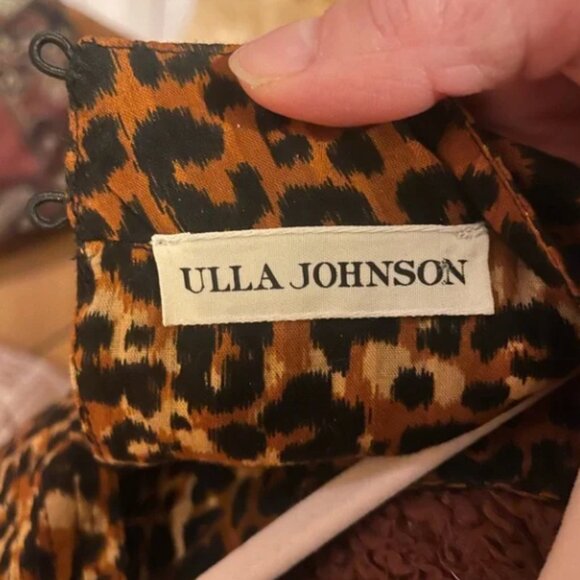 ULLA JOHNSON Vesna Multi Puff Sleeve Blouse 4 $275 - Picture 7 of 8